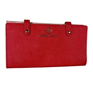 Kendra Scott Getaway Collection Jewelry Travel Case OS Red Pebbled Faux Leather